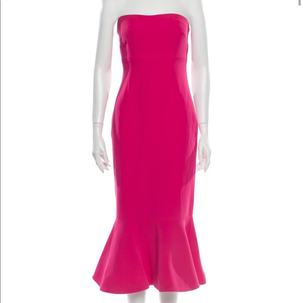 Raspberry Cinq a Sept strapless dress sz 10 NWT